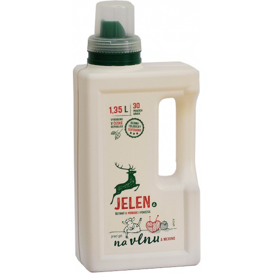 Jelen na vlnu a merino 1,35l | Prací prostředky - Prací gely, tablety a mýdla Jelen na vlnu a merino 1,35l | Prací prostředky - Prací gely, tablety a mýdla